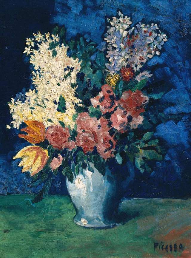 Flowers 1901 by Pablo Picasso 1881-1973 » Gezi yazısı planı rehberi